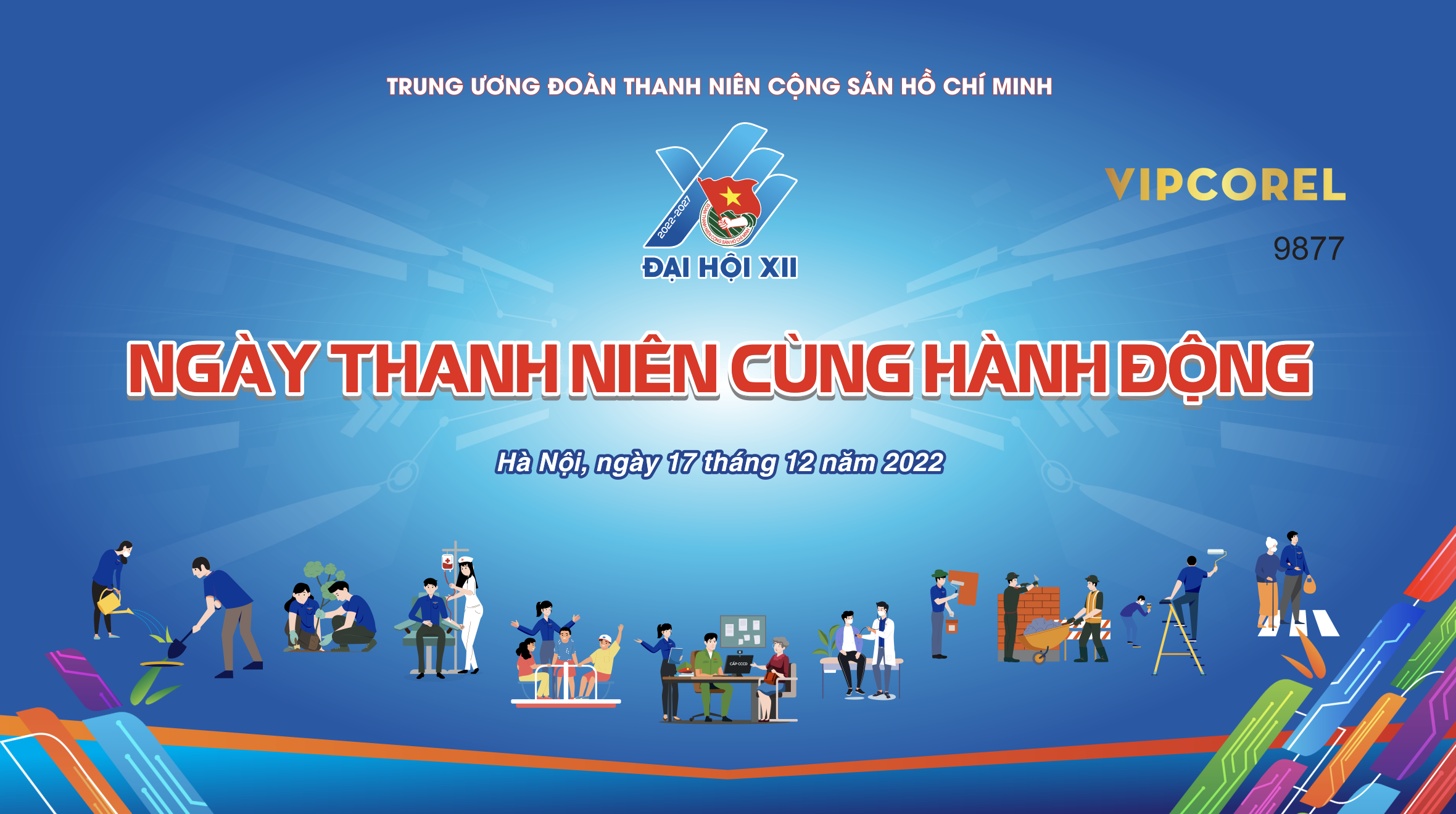 Market Ngày thanh niên cùng hành động file corel