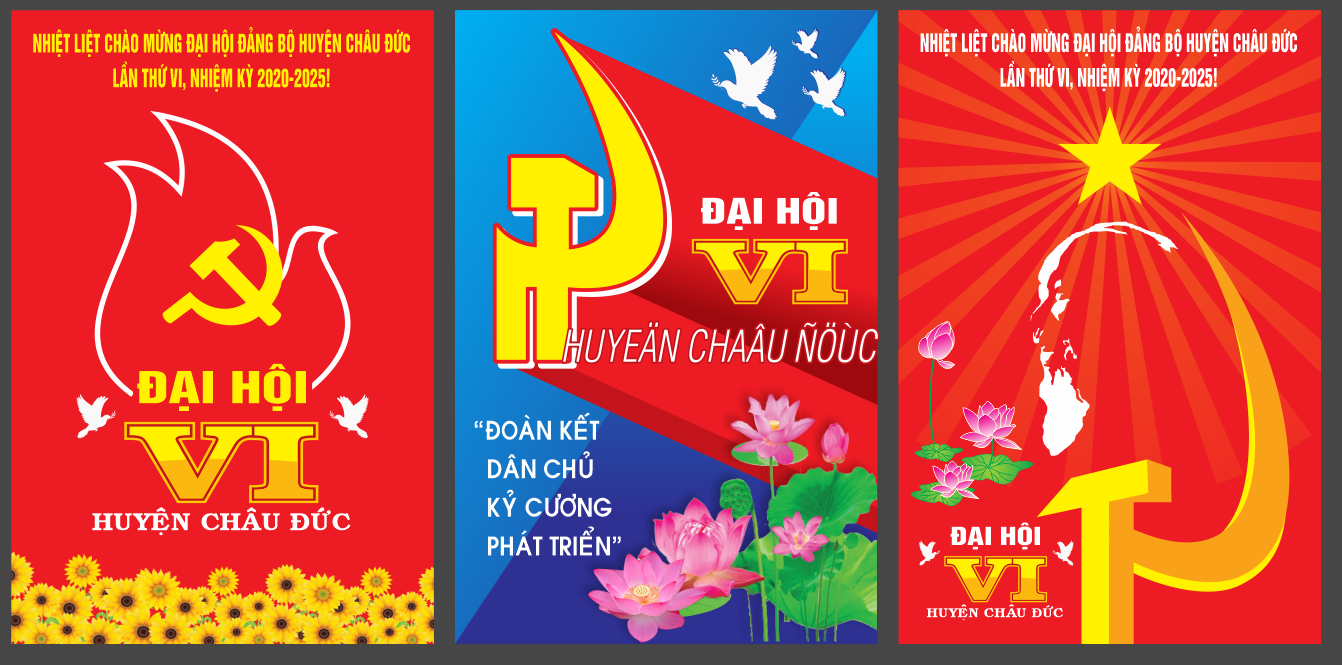 Pano tuyên truyền đại hội – đoàn kết – kỷ cương