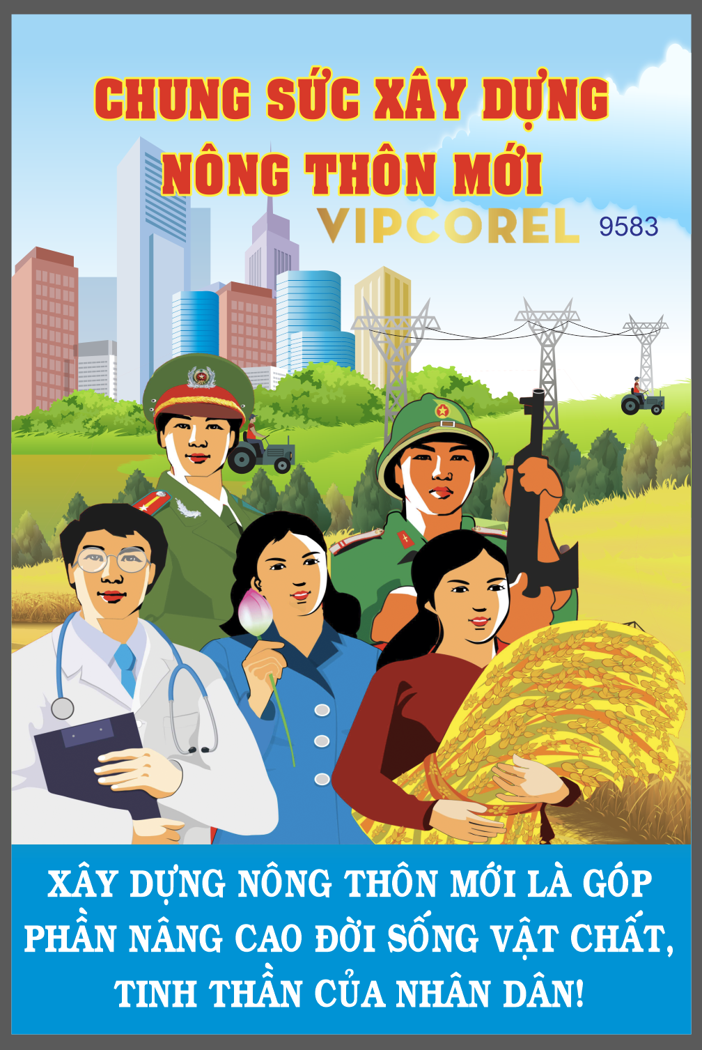 Pano cổ động xây dựng nông thôn mới 9583