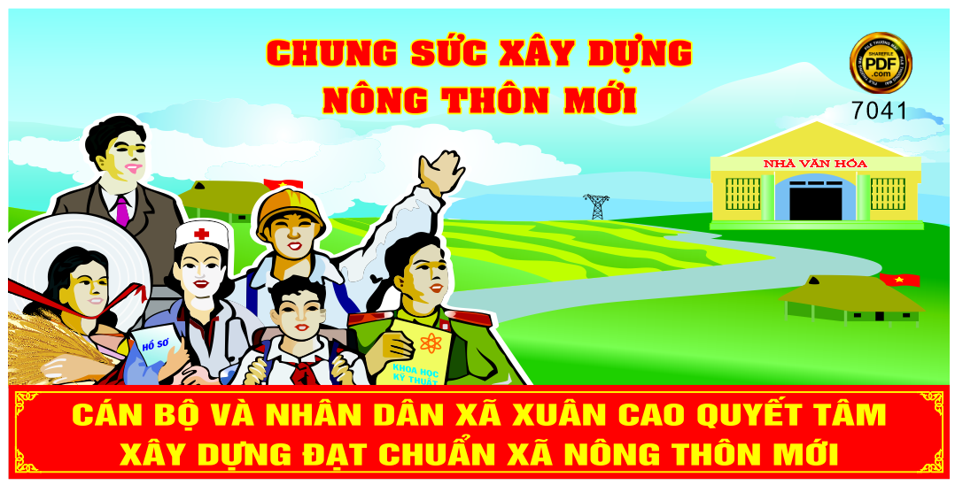 Pano chung sức xây dựng nông thôn mới