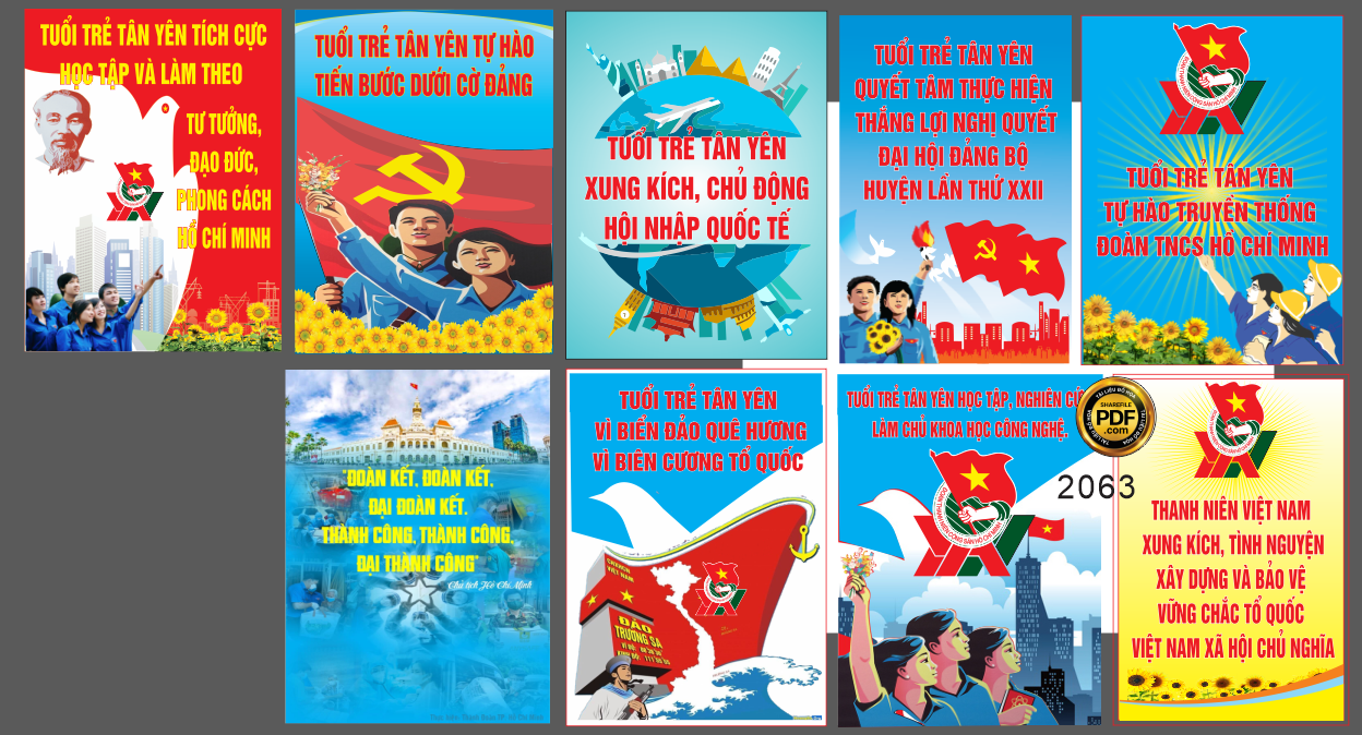 Pano cổ động đại hội đại biểu đoàn TNCS Hồ Chí Minh #2 CDR