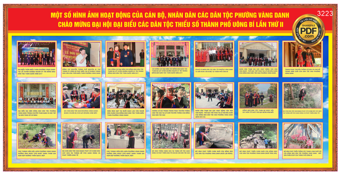 Pano hình ảnh hoạt động chào mừng đại hội file Corel