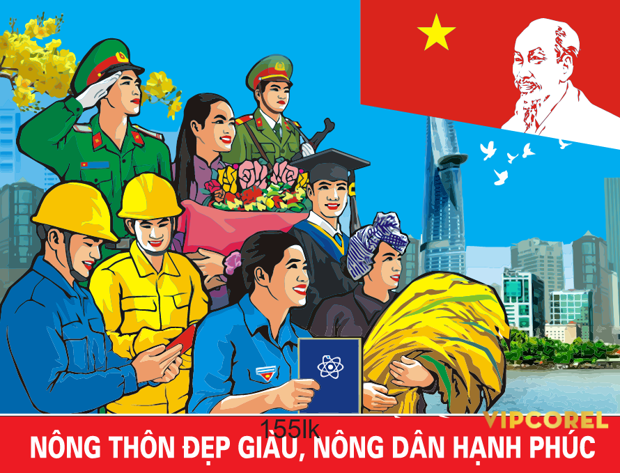 Pano nông thôn đẹp giàu, nông dân hạnh phúc