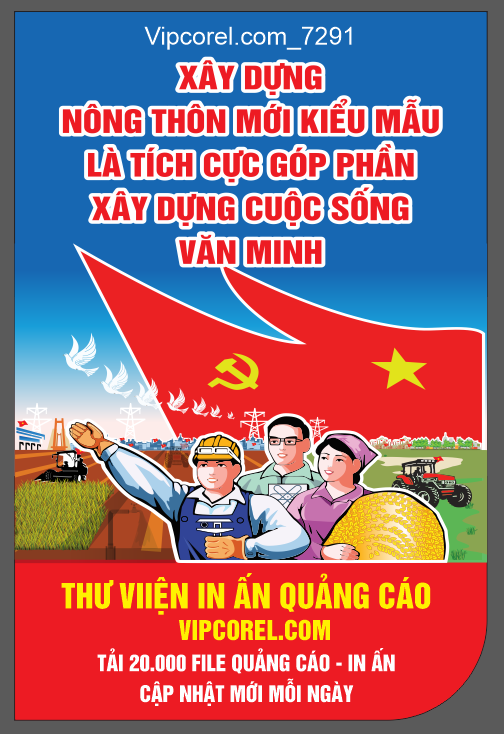 Pano xây dựng cuộc sống văn minh file corel