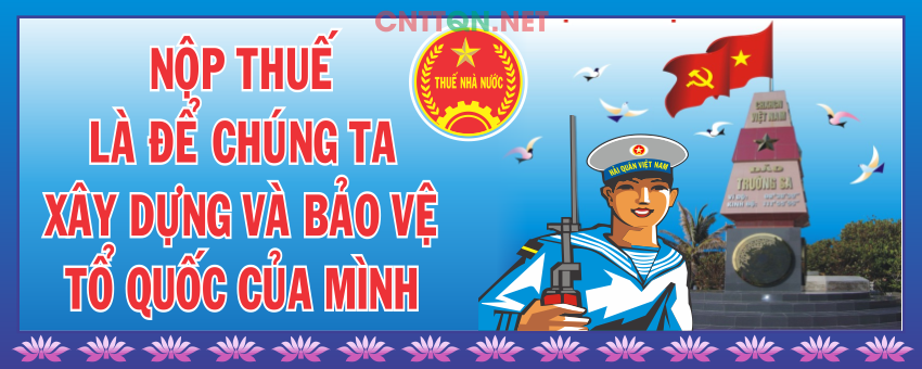 Pano tuyên truyền cổ động về Thuế file Corel