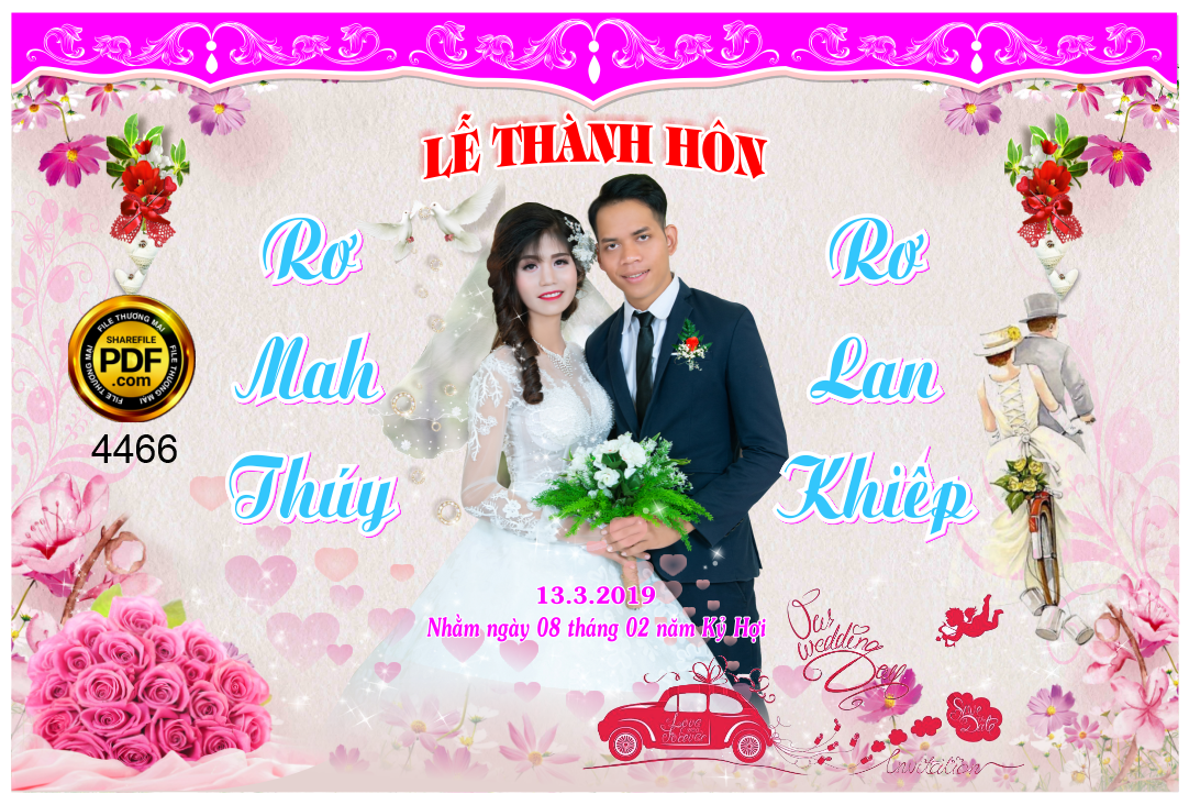 Phông cưới background màu Hồng đẹp file Corel