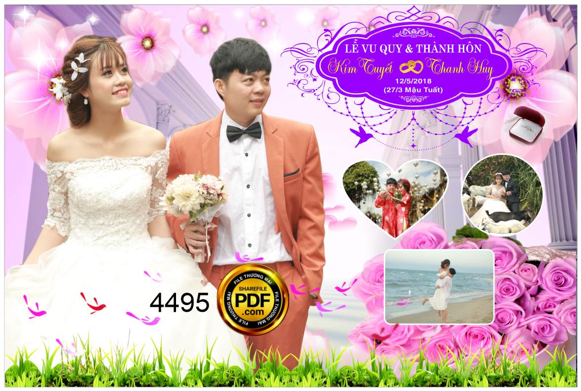 Phông cưới Kim Tuyến và Thanh Huy file corel