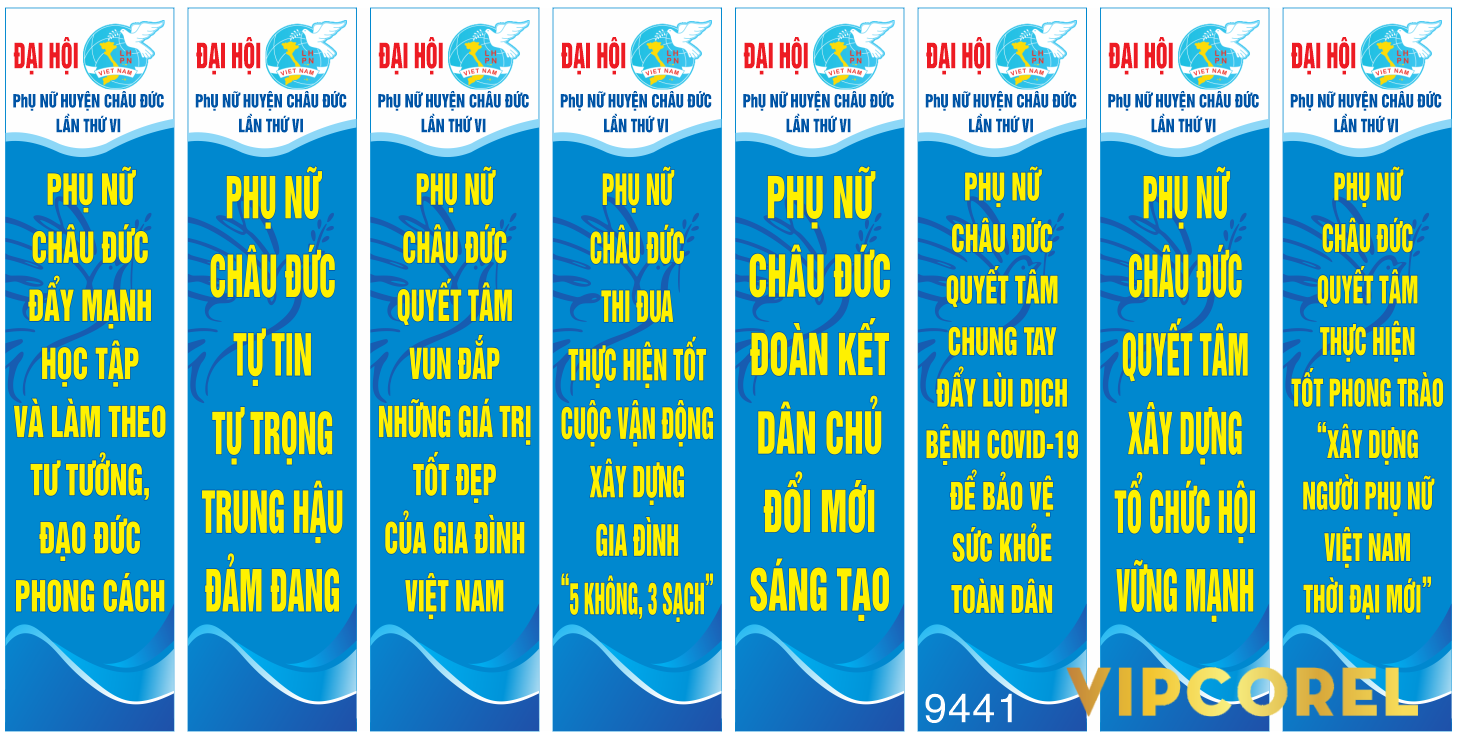 Phướn thả đại hội phụ nữ Huyện Châu Đức lần thứ VI