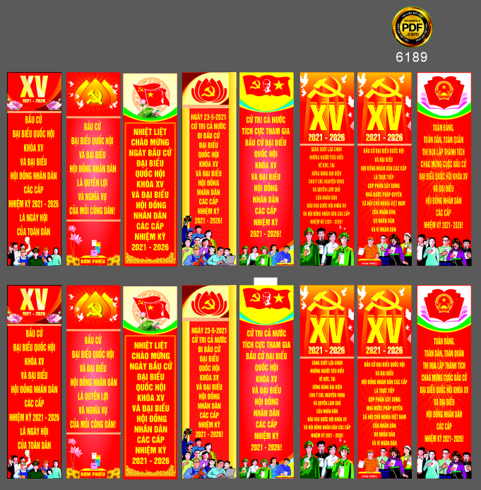 Phướn bầu cử đai hội đại biểu khóa XV file corel