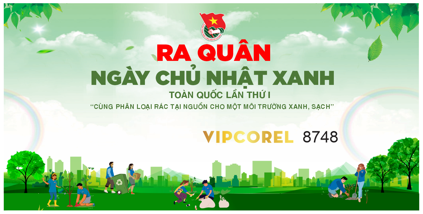 Backdrop Ra quân ngày chủ nhật xanh 2024 #2