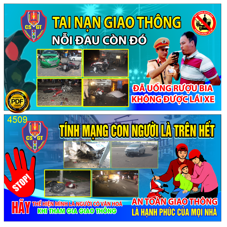 Pano tuyên truyền An toàn giao thông Corel
