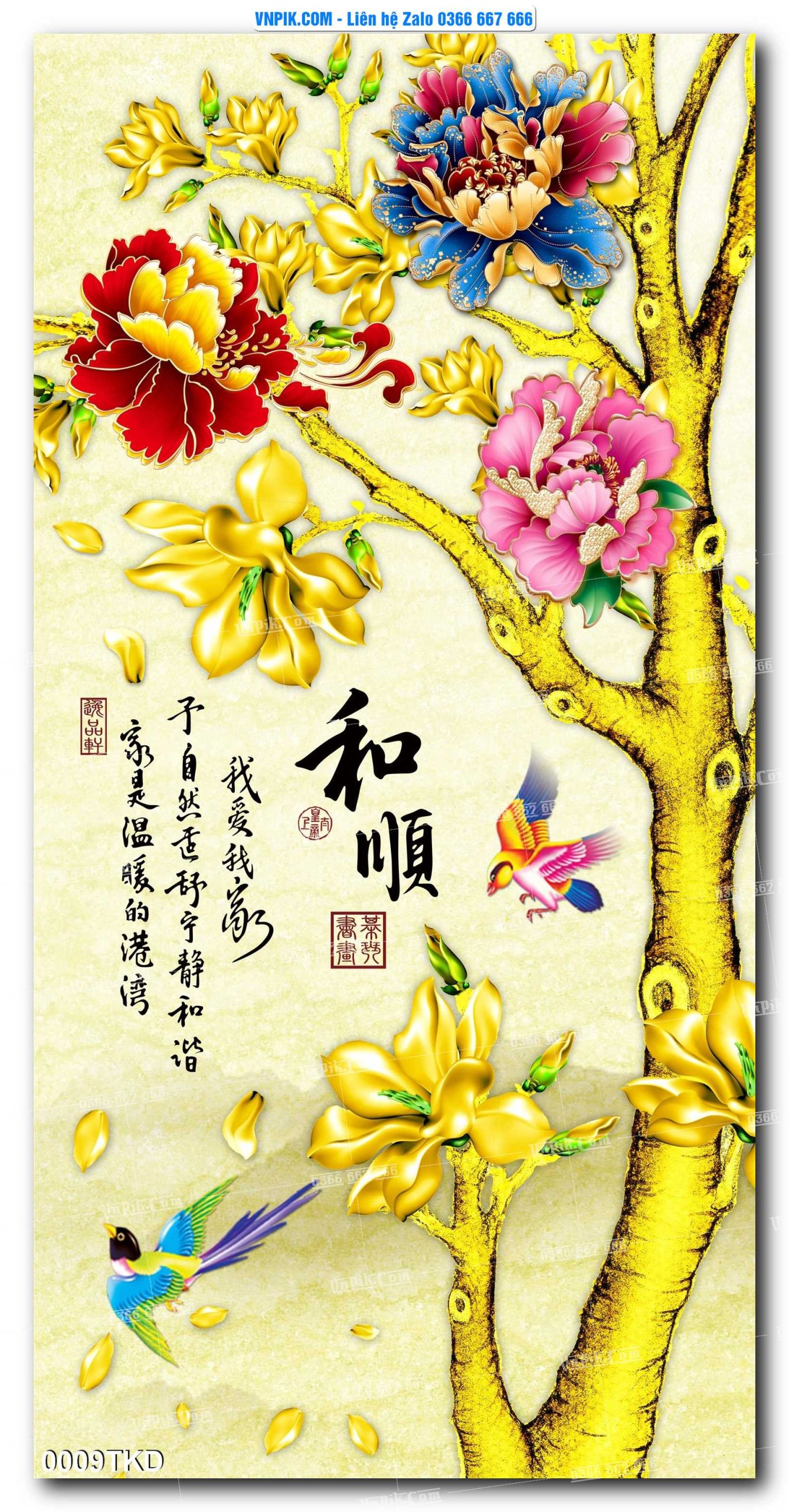 Tranh Khổ Dọc – Tranh Thác Nước – Tranh Phong Cảnh Đẹp – Tranh Treo Tường – Mã file 0009TKD