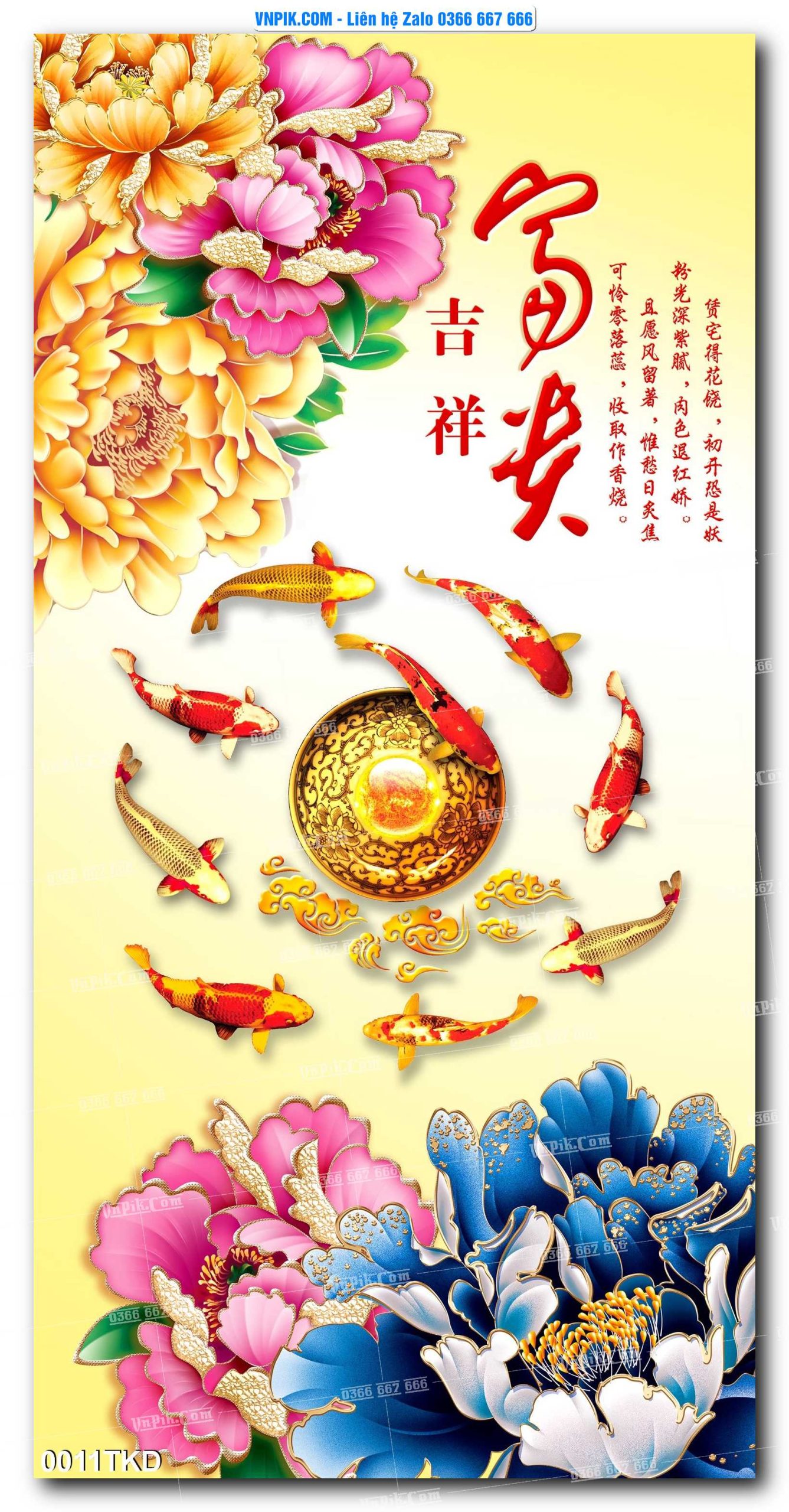 Tranh Khổ Dọc – Tranh Thác Nước – Tranh Phong Cảnh Đẹp – Tranh Treo Tường – Mã file 0011TKD