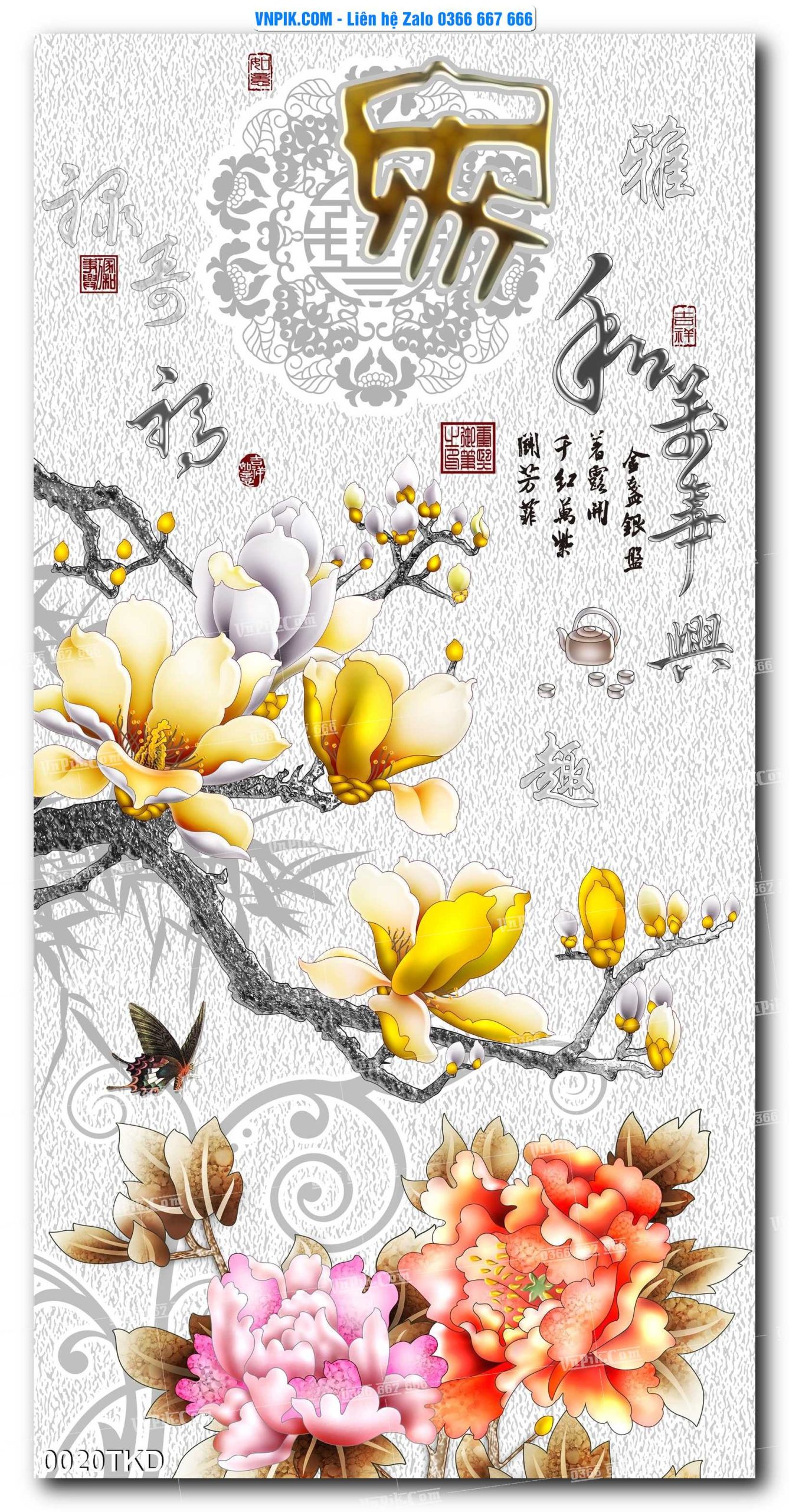 Tranh Khổ Dọc – Tranh Thác Nước – Tranh Phong Cảnh Đẹp – Tranh Treo Tường – Mã file 0020TKD