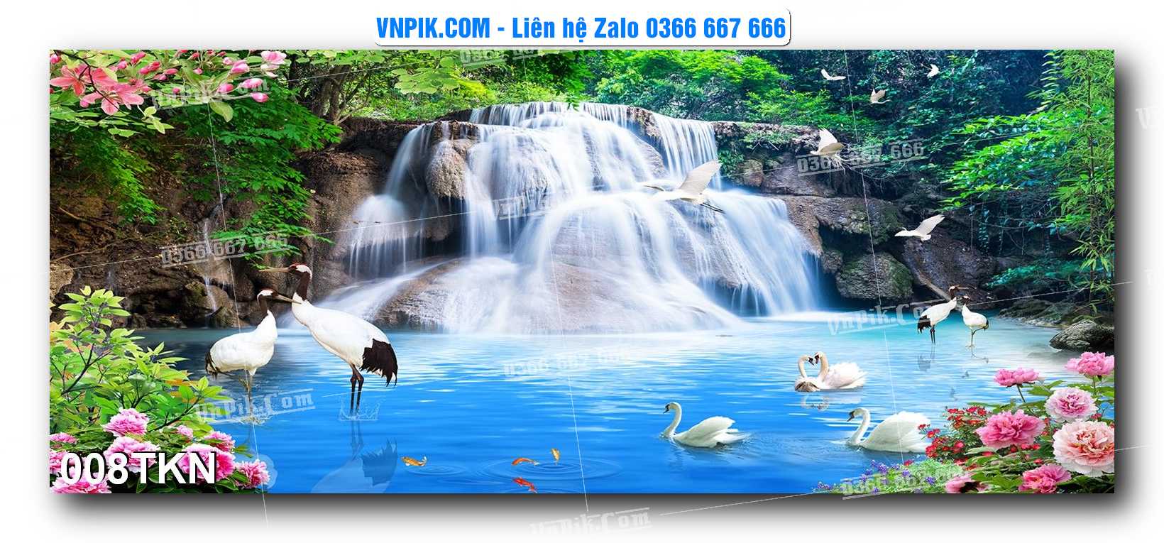 File PSD Vector Tranh Khổ Ngang – Tranh Thác Nước – Tranh Phong Cảnh Đẹp – Mã file 008TKN