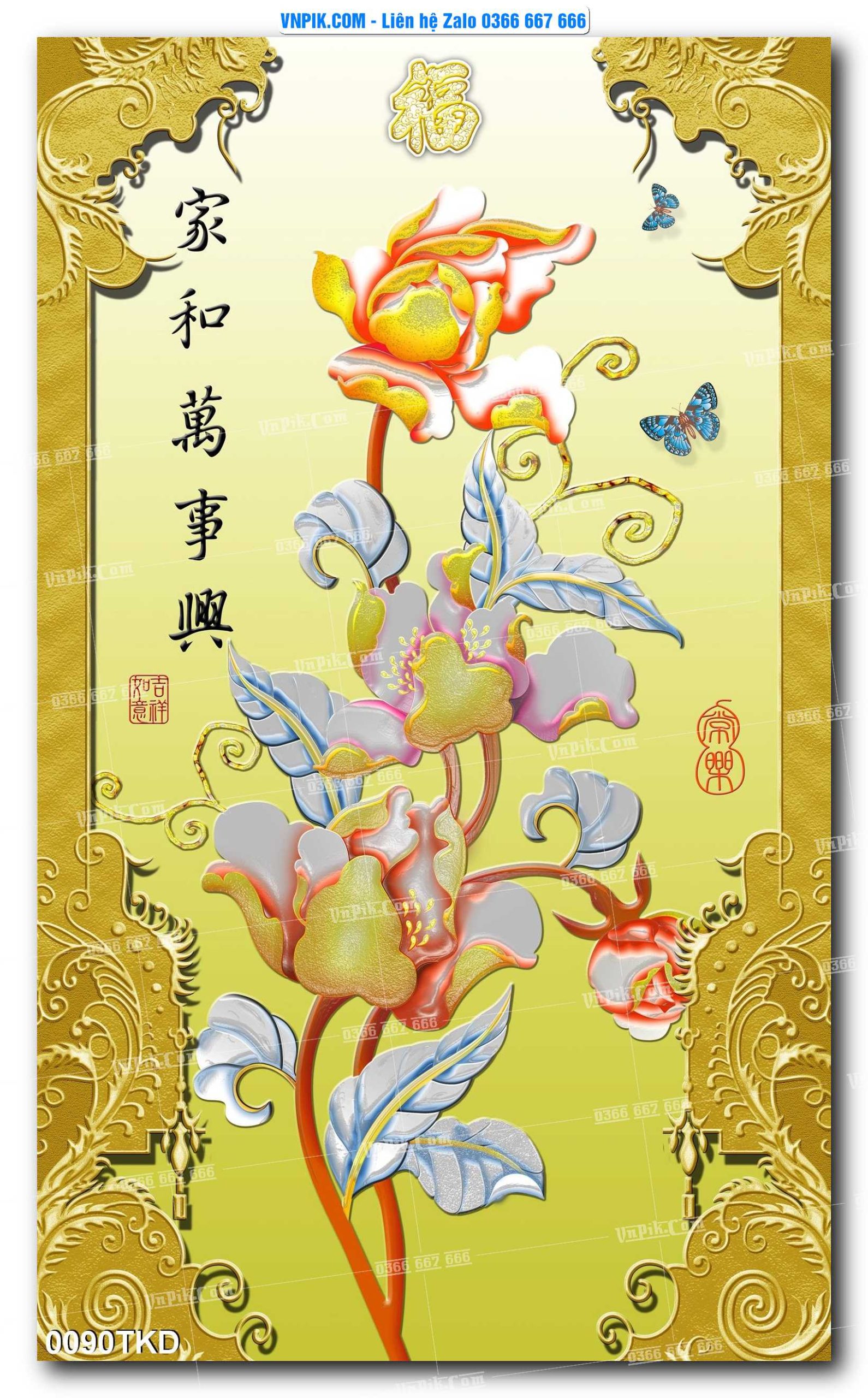 Tranh Khổ Dọc – Tranh Thác Nước – Tranh Phong Cảnh Đẹp – Tranh Treo Tường – Mã file 0090TKD