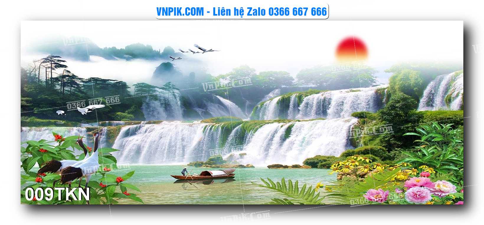 File PSD Vector Tranh Khổ Ngang – Tranh Thác Nước – Tranh Phong Cảnh Đẹp – Mã file 009TKN