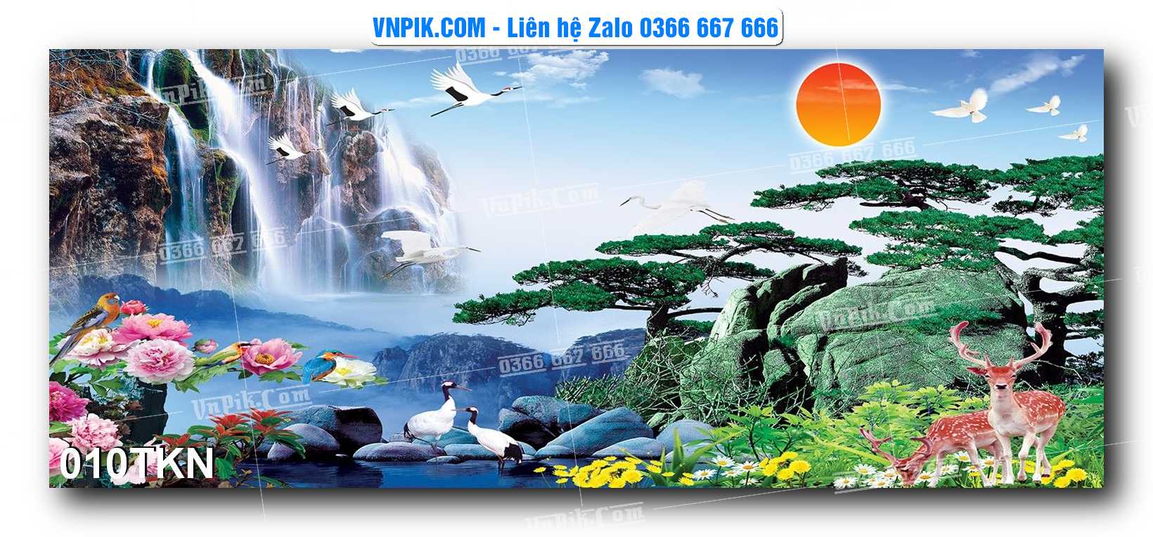 File PSD Vector Tranh Khổ Ngang – Tranh Thác Nước – Tranh Phong Cảnh Đẹp – Mã file 010TKN