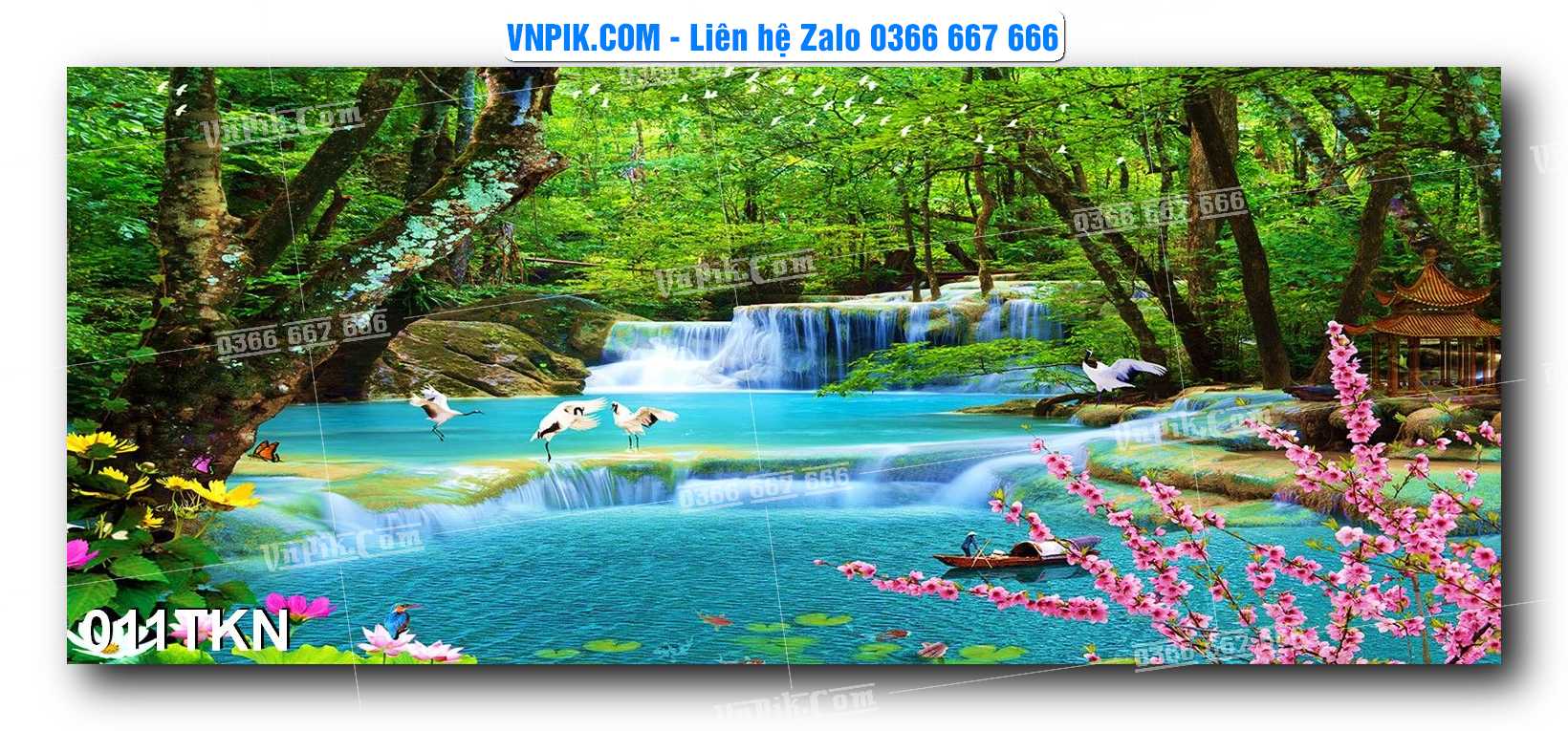 File PSD Vector Tranh Khổ Ngang – Tranh Thác Nước – Tranh Phong Cảnh Đẹp – Mã file 011TKN