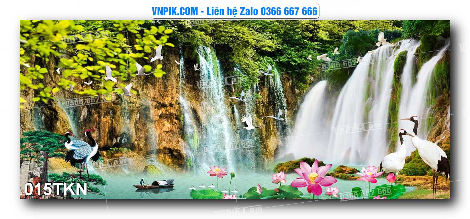 File PSD Vector Tranh Khổ Ngang – Tranh Thác Nước – Tranh Phong Cảnh Đẹp – Mã file 015TKN