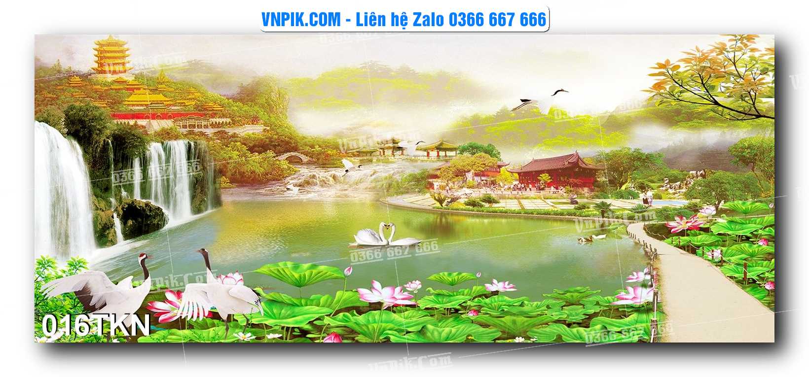 File PSD Vector Tranh Khổ Ngang – Tranh Thác Nước – Tranh Phong Cảnh Đẹp – Mã file 016TKN