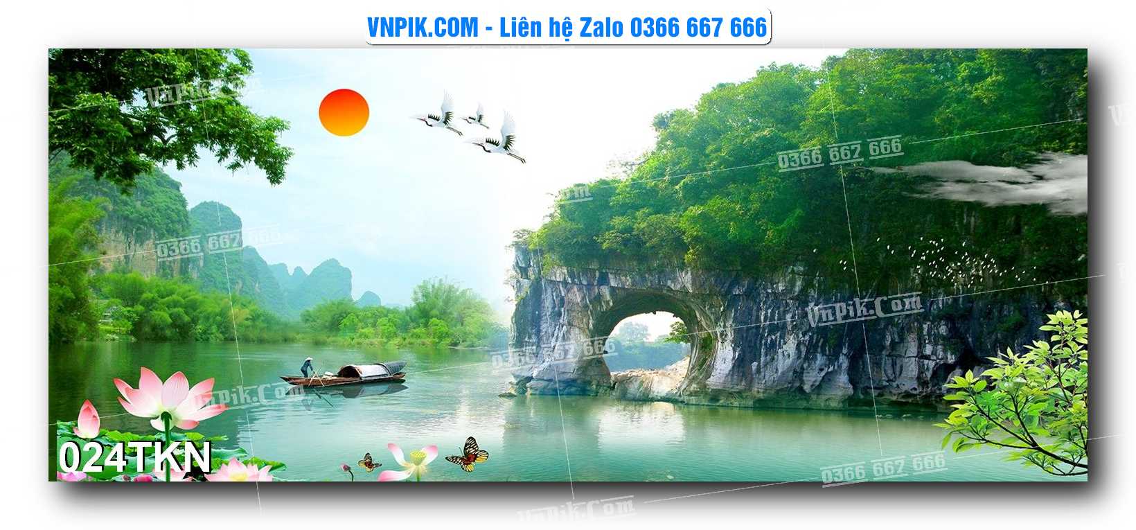 File PSD Vector Tranh Khổ Ngang – Tranh Thác Nước – Tranh Phong Cảnh Đẹp – Mã file 024TKN