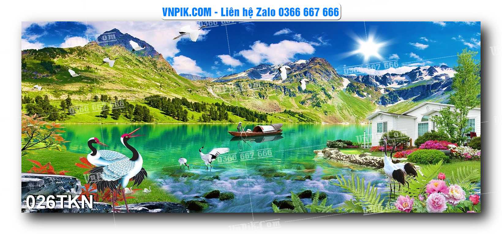 File PSD Vector Tranh Khổ Ngang – Tranh Thác Nước – Tranh Phong Cảnh Đẹp – Mã file 026TKN