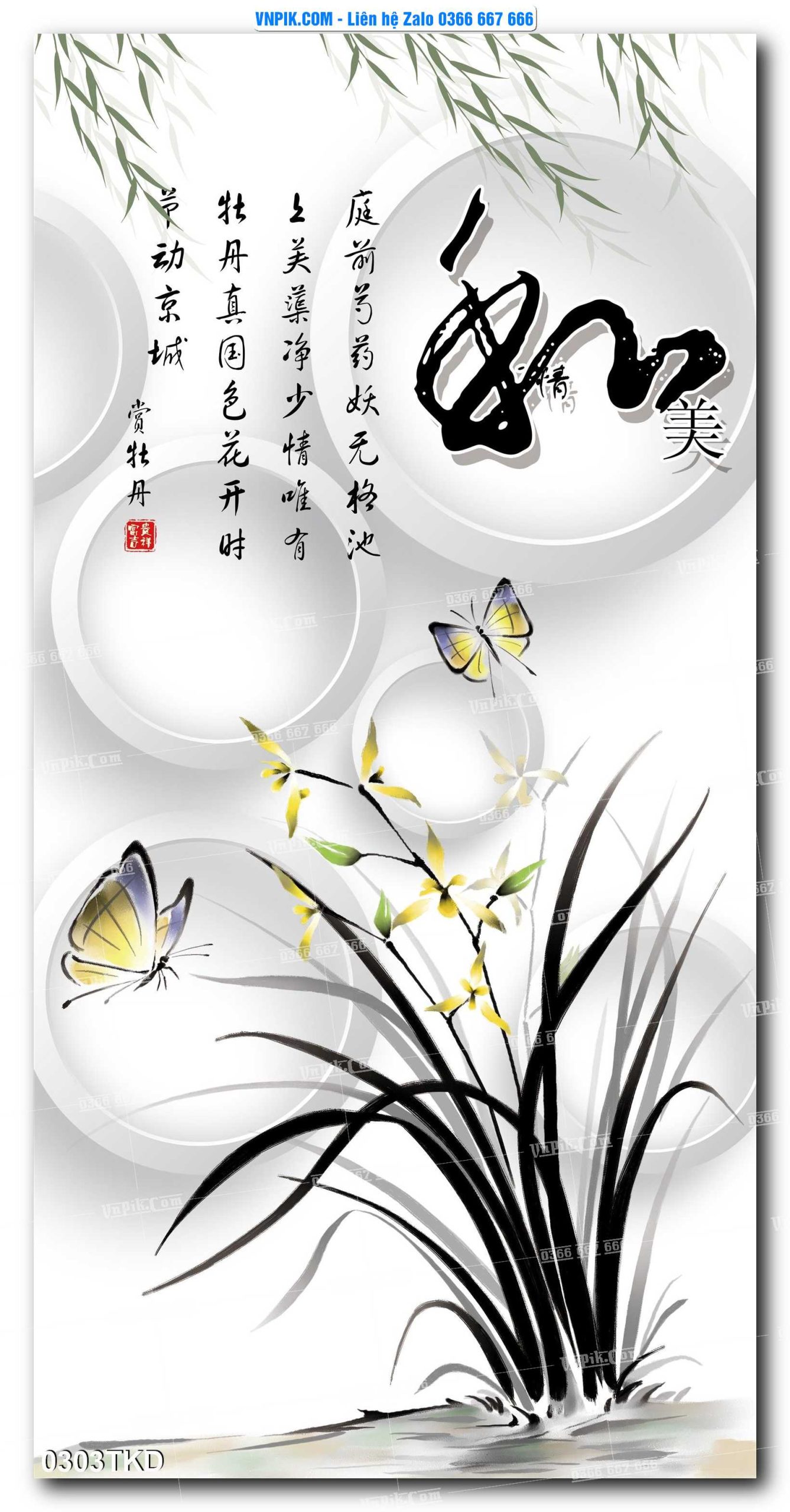 Tranh Khổ Dọc – Tranh Thác Nước – Tranh Phong Cảnh Đẹp – Tranh Treo Tường – Mã file 0303TKD