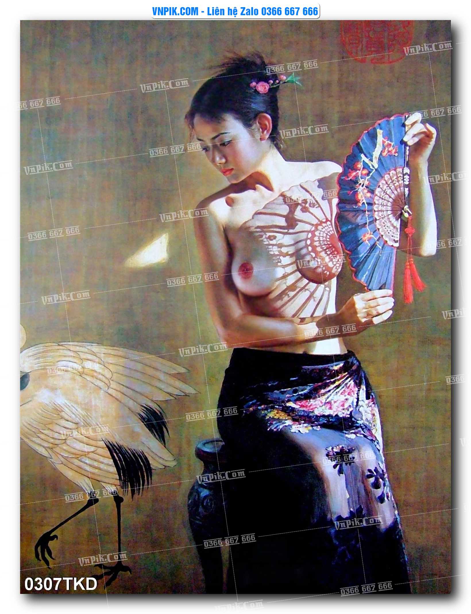 Tranh Khổ Dọc – Tranh Thác Nước – Tranh Phong Cảnh Đẹp – Tranh Treo Tường – Mã file 0307TKD