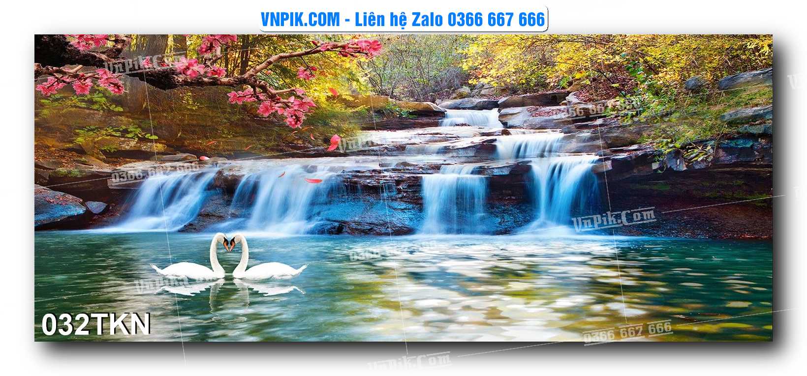 File PSD Vector Tranh Khổ Ngang – Tranh Thác Nước – Tranh Phong Cảnh Đẹp – Mã file 032TKN