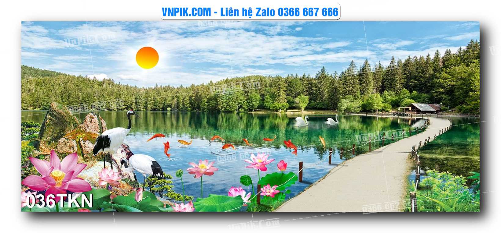 File PSD Vector Tranh Khổ Ngang – Tranh Thác Nước – Tranh Phong Cảnh Đẹp – Mã file 036TKN