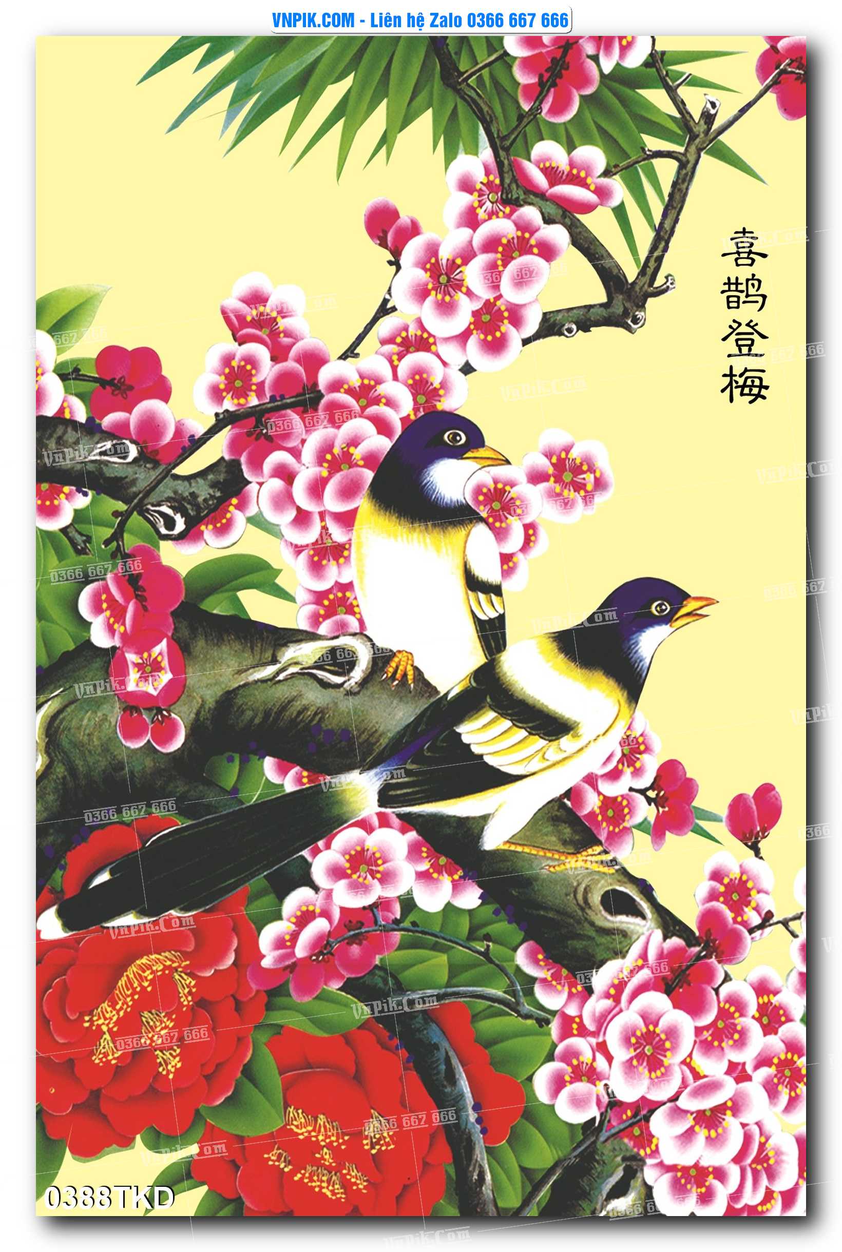 Tranh Khổ Dọc – Tranh Thác Nước – Tranh Phong Cảnh Đẹp – Tranh Treo Tường – Mã file 0388TKD