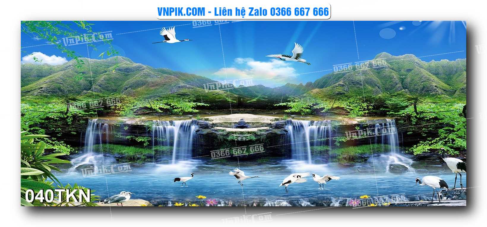 File PSD Vector Tranh Khổ Ngang – Tranh Thác Nước – Tranh Phong Cảnh Đẹp – Mã file 040TKN