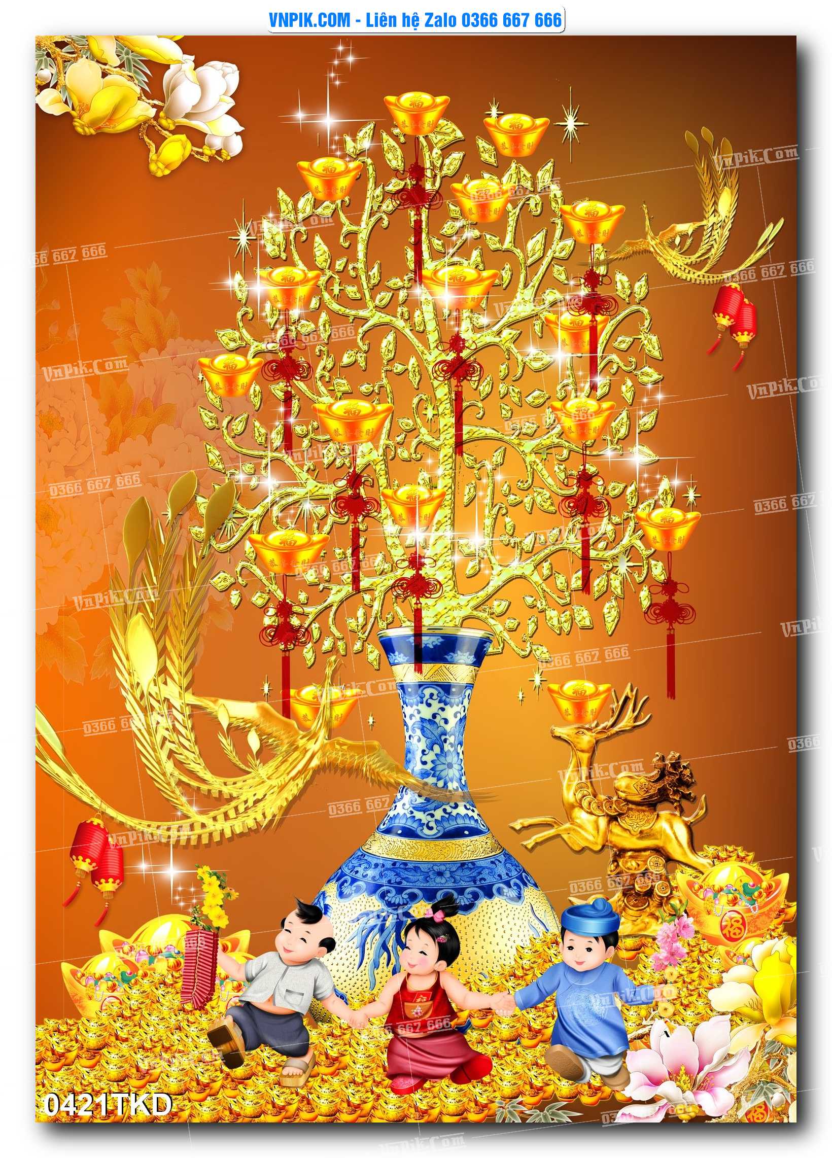 Tranh Khổ Dọc – Tranh Thác Nước – Tranh Phong Cảnh Đẹp – Tranh Treo Tường – Mã file 0421TKD