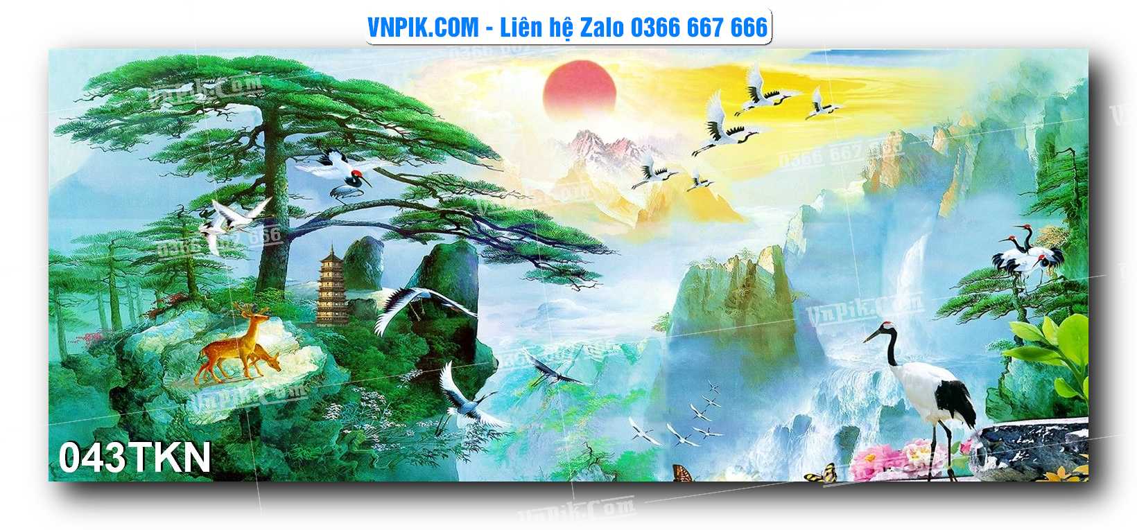 File PSD Vector Tranh Khổ Ngang – Tranh Thác Nước – Tranh Phong Cảnh Đẹp – Mã file 043TKN