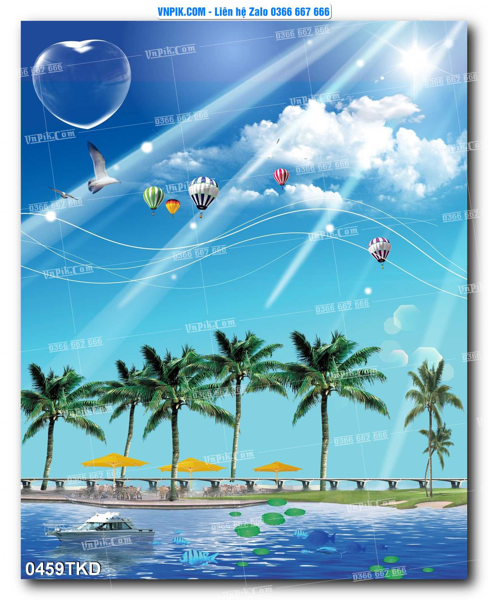 Tranh Khổ Dọc – Tranh Thác Nước – Tranh Phong Cảnh Đẹp – Tranh Treo Tường – Mã file 0459TKD
