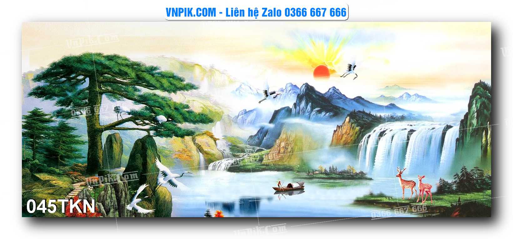 File PSD Vector Tranh Khổ Ngang – Tranh Thác Nước – Tranh Phong Cảnh Đẹp – Mã file 045TKN