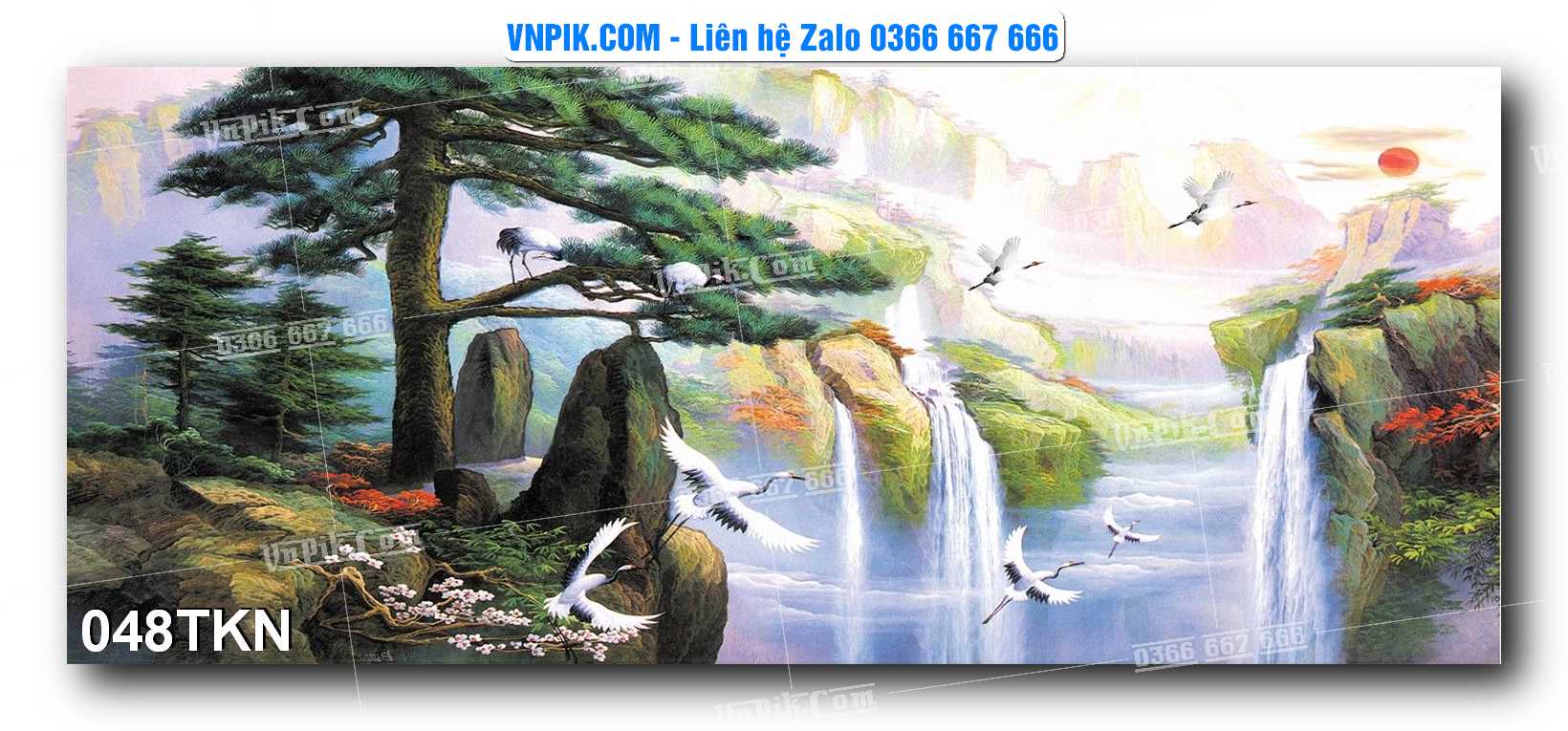 File PSD Vector Tranh Khổ Ngang – Tranh Thác Nước – Tranh Phong Cảnh Đẹp – Mã file 048TKN