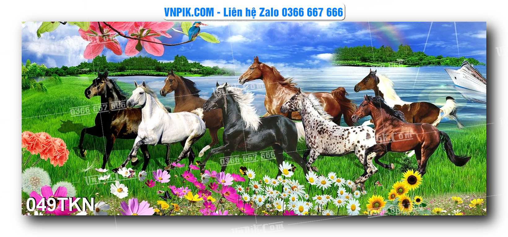 File PSD Vector Tranh Khổ Ngang – Tranh Thác Nước – Tranh Phong Cảnh Đẹp – Mã file 049TKN