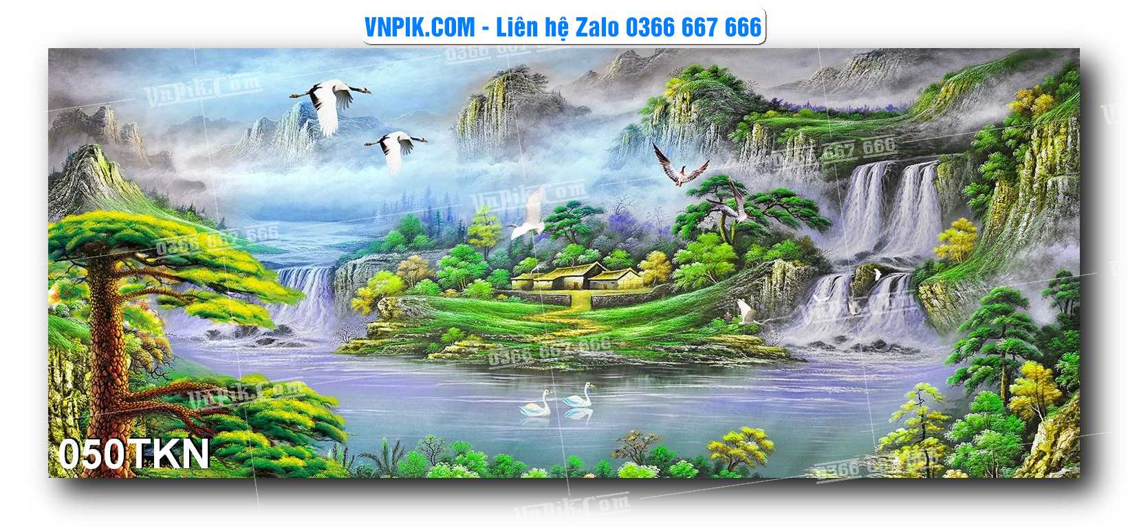 File PSD Vector Tranh Khổ Ngang – Tranh Thác Nước – Tranh Phong Cảnh Đẹp – Mã file 050TKN