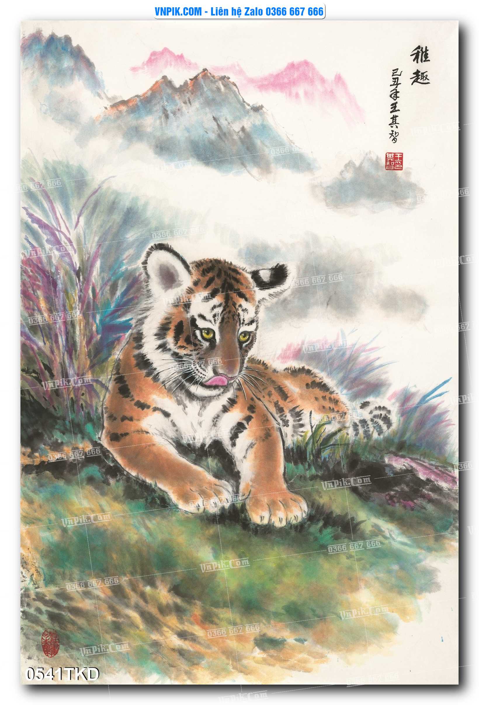 Tranh Khổ Dọc – Tranh Thác Nước – Tranh Phong Cảnh Đẹp – Tranh Treo Tường – Mã file 0541TKD