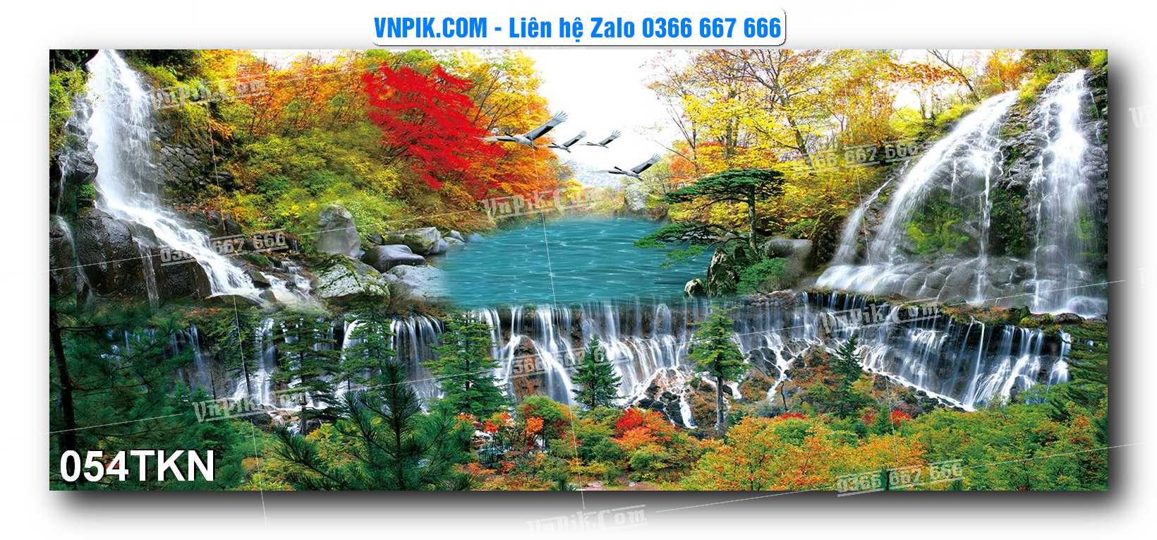 File PSD Vector Tranh Khổ Ngang – Tranh Thác Nước – Tranh Phong Cảnh Đẹp – Mã file 054TKN