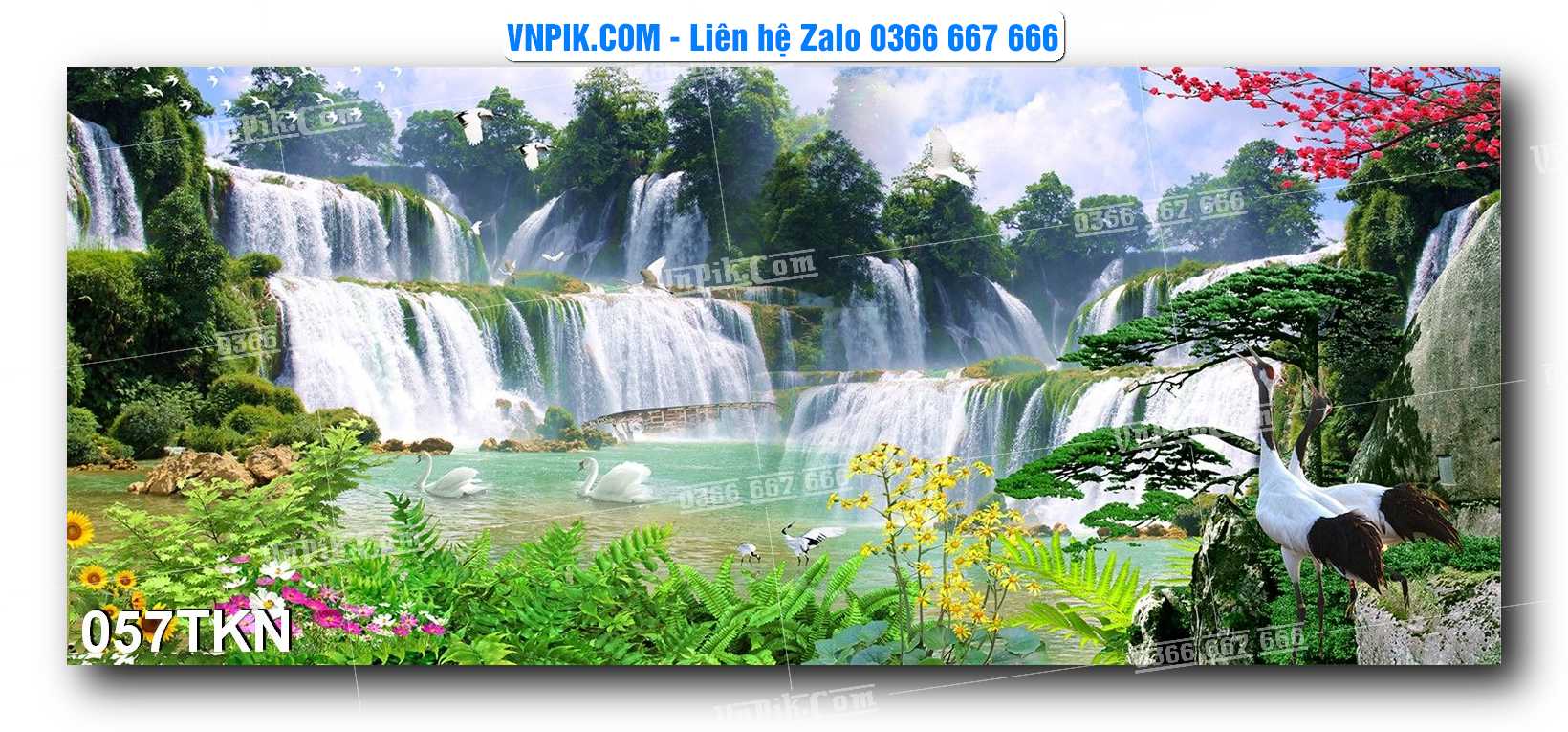 File PSD Vector Tranh Khổ Ngang – Tranh Thác Nước – Tranh Phong Cảnh Đẹp – Mã file 057TKN