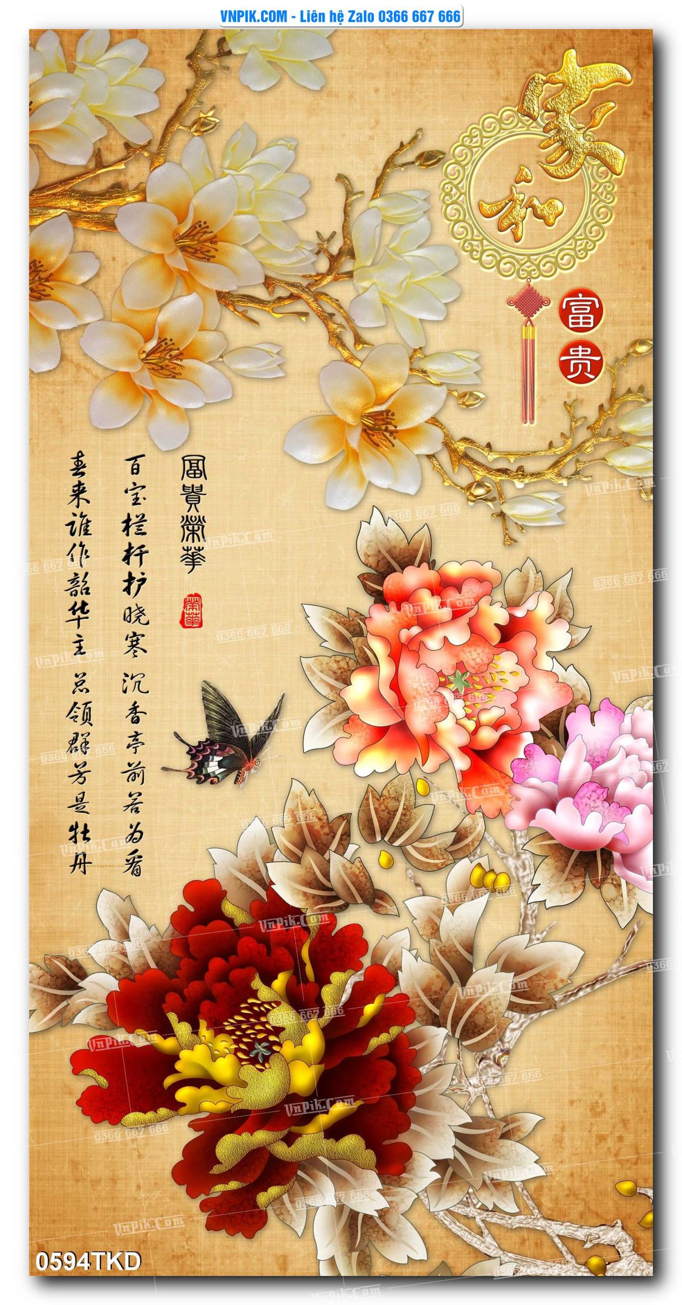 Tranh Khổ Dọc – Tranh Thác Nước – Tranh Phong Cảnh Đẹp – Tranh Treo Tường – Mã file 0594TKD