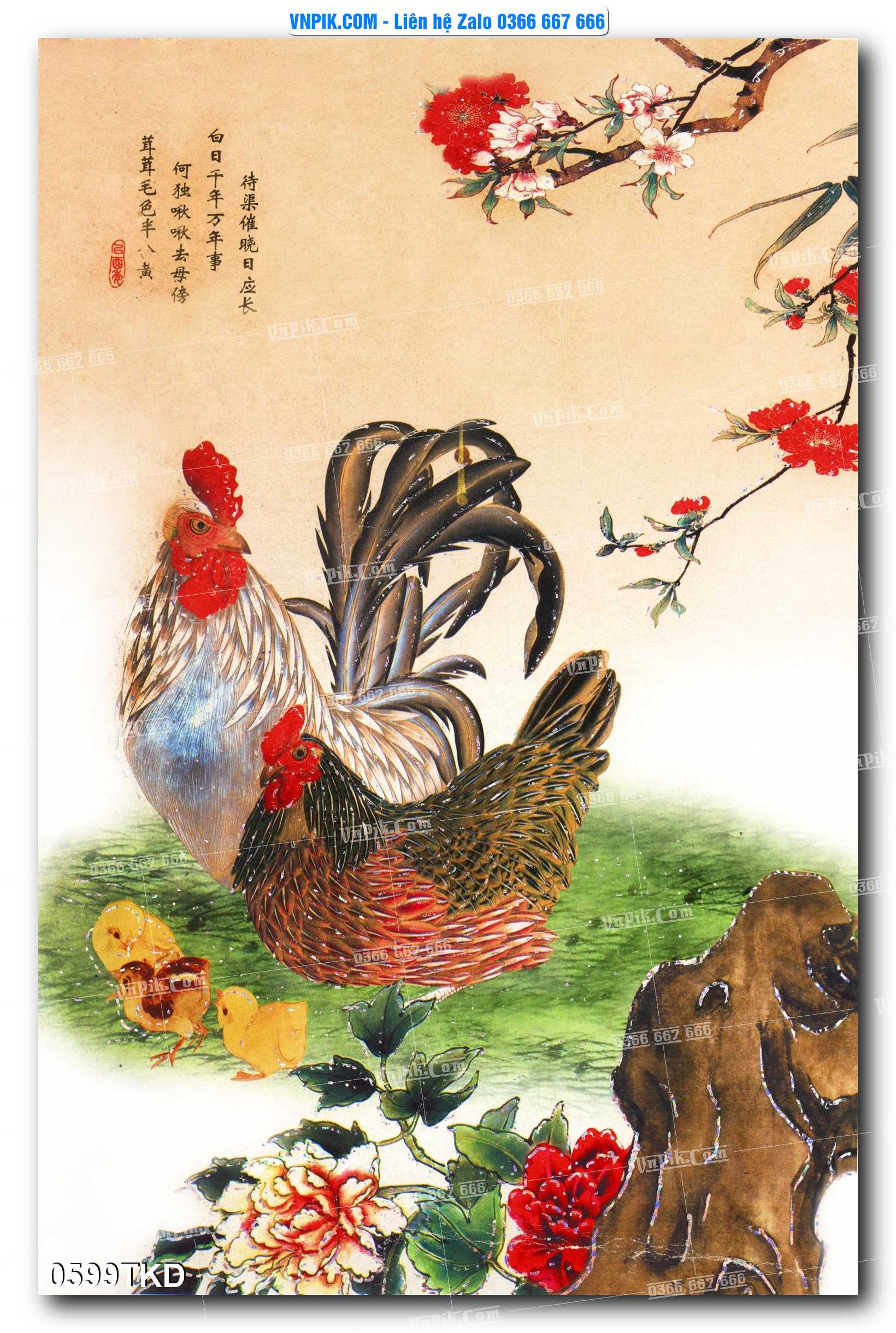 Tranh Khổ Dọc – Tranh Thác Nước – Tranh Phong Cảnh Đẹp – Tranh Treo Tường – Mã file 0599TKD