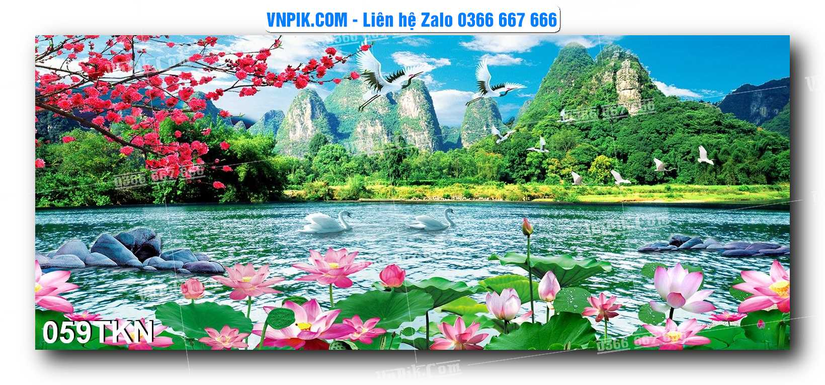 File PSD Vector Tranh Khổ Ngang – Tranh Thác Nước – Tranh Phong Cảnh Đẹp – Mã file 059TKN