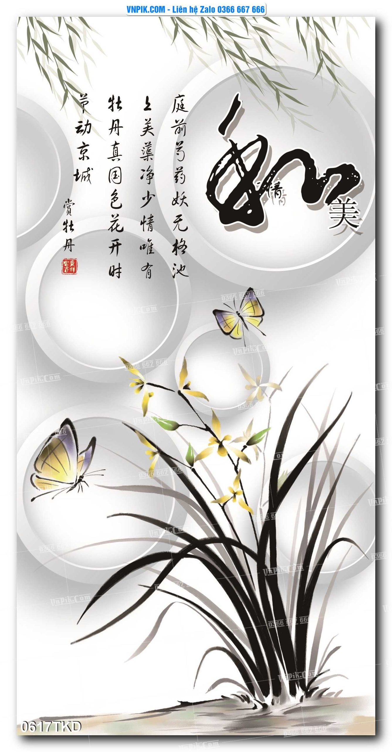 Tranh Khổ Dọc – Tranh Thác Nước – Tranh Phong Cảnh Đẹp – Tranh Treo Tường – Mã file 0617TKD