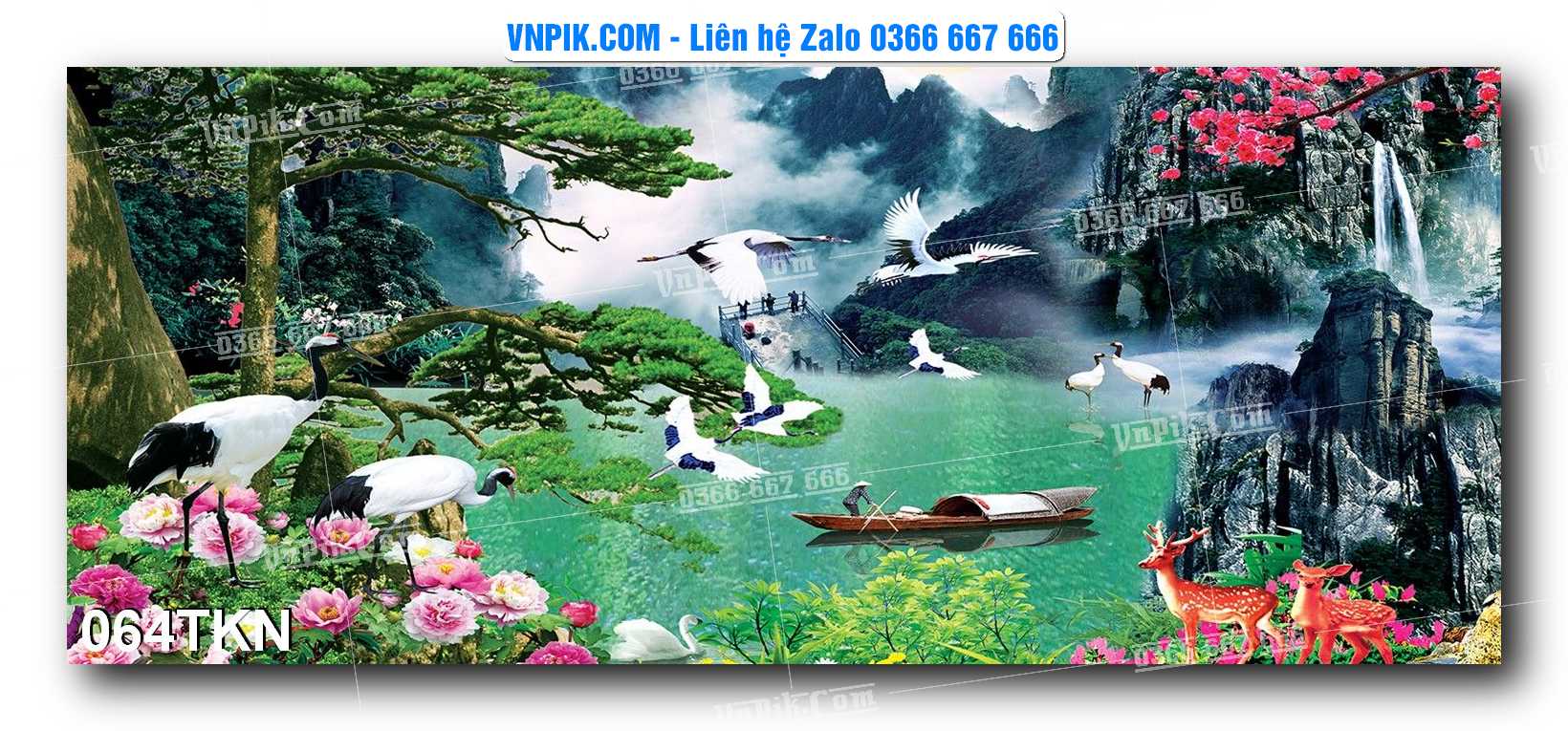 File PSD Vector Tranh Khổ Ngang – Tranh Thác Nước – Tranh Phong Cảnh Đẹp – Mã file 064TKN