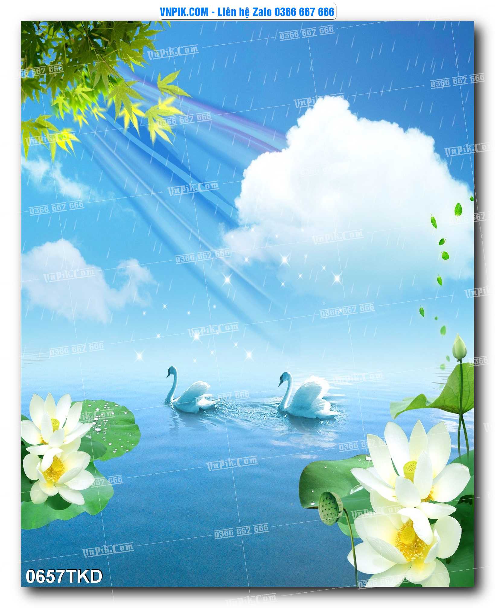 Tranh Khổ Dọc – Tranh Thác Nước – Tranh Phong Cảnh Đẹp – Tranh Treo Tường – Mã file 0657TKD
