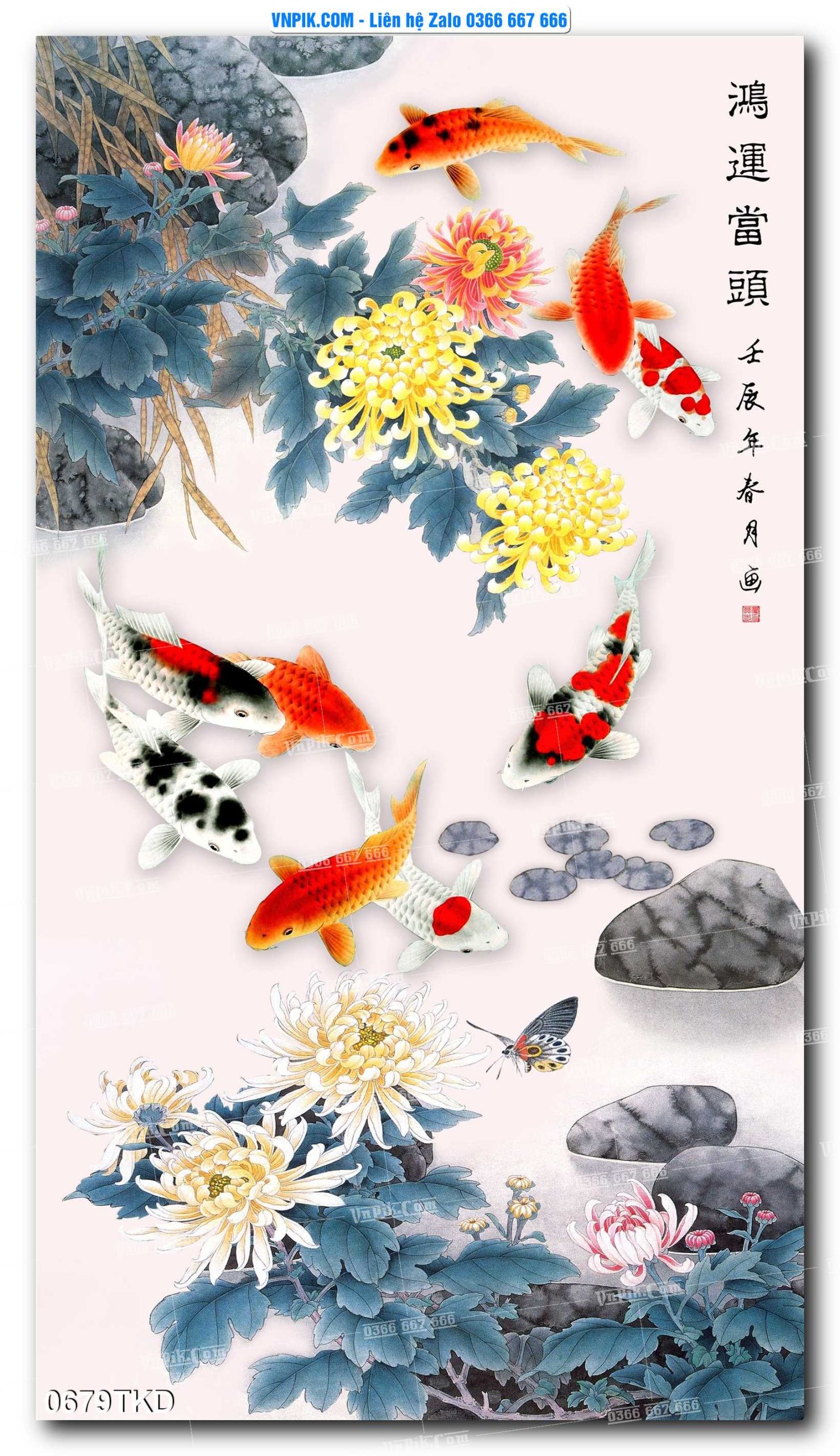 Tranh Khổ Dọc – Tranh Thác Nước – Tranh Phong Cảnh Đẹp – Tranh Treo Tường – Mã file 0679TKD